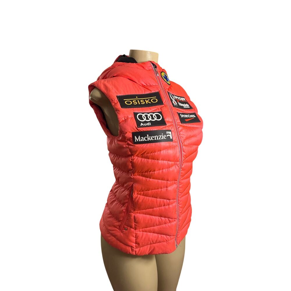Women M Spyder Canada Para-Alpine Ski Team Olympics Official Down Vest Pink
